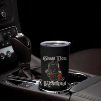 Christmas Krampus Cat Tumbler Cup Gruss Vom Krampus Pagan Yule Xmas - Wonder Print Shop
