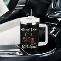 Christmas Krampus Cat Tumbler With Handle Gruss Vom Krampus Pagan Yule Xmas - Wonder Print Shop
