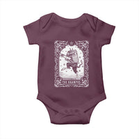Christmas Krampus Baby Onesie Pagan Yule Nordic Xmas Krampus Evil Tarot Card - Wonder Print Shop