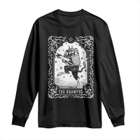 Christmas Krampus Long Sleeve Shirt Pagan Yule Nordic Xmas Krampus Evil Tarot Card - Wonder Print Shop