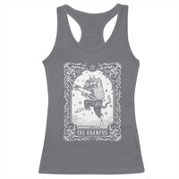 Christmas Krampus Racerback Tank Top Pagan Yule Nordic Xmas Krampus Evil Tarot Card - Wonder Print Shop