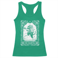 Christmas Krampus Racerback Tank Top Pagan Yule Nordic Xmas Krampus Evil Tarot Card - Wonder Print Shop