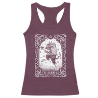 Christmas Krampus Racerback Tank Top Pagan Yule Nordic Xmas Krampus Evil Tarot Card - Wonder Print Shop