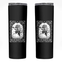 Christmas Krampus Skinny Tumbler Pagan Yule Nordic Xmas Krampus Evil Tarot Card - Wonder Print Shop