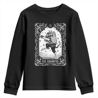 Christmas Krampus Youth Sweatshirt Pagan Yule Nordic Xmas Krampus Evil Tarot Card - Wonder Print Shop