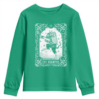 Christmas Krampus Youth Sweatshirt Pagan Yule Nordic Xmas Krampus Evil Tarot Card - Wonder Print Shop