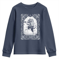 Christmas Krampus Youth Sweatshirt Pagan Yule Nordic Xmas Krampus Evil Tarot Card - Wonder Print Shop