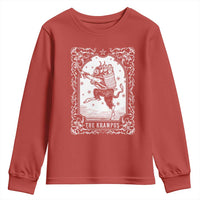 Christmas Krampus Youth Sweatshirt Pagan Yule Nordic Xmas Krampus Evil Tarot Card - Wonder Print Shop