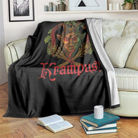 Nordic Christmas Krampus Throw Blanket Gruss Vom Krampus Pagan Yule Xmas - Wonder Print Shop