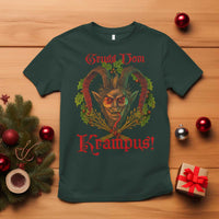 Nordic Christmas Krampus T Shirt Gruss Vom Krampus Pagan Yule Xmas - Wonder Print Shop