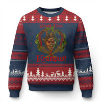 Nordic Xmas Krampus Ugly Christmas Sweater Gruss Vom Krampus Pagan Yule Xmas - Wonder Print Shop