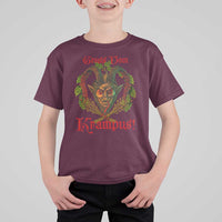 Nordic Christmas Krampus T Shirt For Kid Gruss Vom Krampus Pagan Yule Xmas - Wonder Print Shop