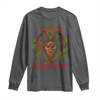 Nordic Christmas Krampus Long Sleeve Shirt Gruss Vom Krampus Pagan Yule Xmas - Wonder Print Shop