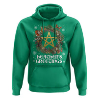 Heathens Greeting Hoodie Pagan Christmas Wreath Yule Holiday - Wonder Print Shop