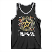 Heathens Greeting Tank Top Pagan Christmas Wreath Yule Holiday - Wonder Print Shop