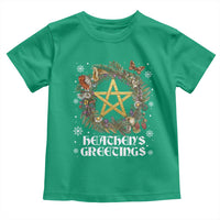 Heathens Greeting Toddler T Shirt Pagan Christmas Wreath Yule Holiday - Wonder Print Shop