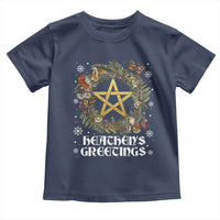 Heathens Greeting Toddler T Shirt Pagan Christmas Wreath Yule Holiday - Wonder Print Shop