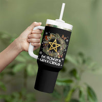 Heathens Greeting Tumbler With Handle Pagan Christmas Wreath Yule Holiday - Wonder Print Shop