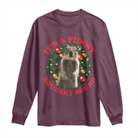 Funny Christmas Vacation Squirrel Movie Long Sleeve Shirt It Is A Funny Squeaky Sound Xmas Wreath - Wonder Print Shop