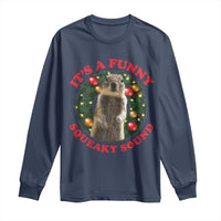 Funny Christmas Vacation Squirrel Movie Long Sleeve Shirt It Is A Funny Squeaky Sound Xmas Wreath - Wonder Print Shop