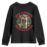 Funny Christmas Vacation Squirrel Movie Youth Sweatshirt It Is A Funny Squeaky Sound Xmas Wreath - Wonder Print Shop