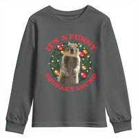Funny Christmas Vacation Squirrel Movie Youth Sweatshirt It Is A Funny Squeaky Sound Xmas Wreath - Wonder Print Shop