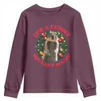 Funny Christmas Vacation Squirrel Movie Youth Sweatshirt It Is A Funny Squeaky Sound Xmas Wreath - Wonder Print Shop