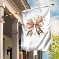 Jesus Christmas Coquette Bow Nativity Bible Verse Christian Garden Flag - Wonder Print Shop