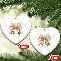 Jesus Christmas Coquette Bow Nativity Bible Verse Christian Ceramic Ornament - Wonder Print Shop