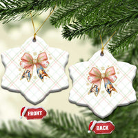 Jesus Christmas Coquette Bow Nativity Bible Verse Christian Ceramic Ornament - Wonder Print Shop