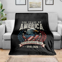 250 Years Of America Throw Blanket 250th American Anniversary Independence Bald Eagle - Wonder Print Shop