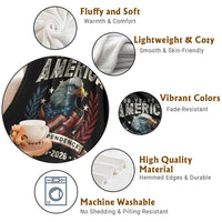 250 Years Of America Throw Blanket 250th American Anniversary Independence Bald Eagle - Wonder Print Shop