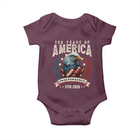 250 Years Of America Baby Onesie 250th American Anniversary Independence Bald Eagle - Wonder Print Shop