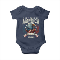 250 Years Of America Baby Onesie 250th American Anniversary Independence Bald Eagle - Wonder Print Shop