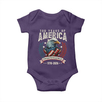 250 Years Of America Baby Onesie 250th American Anniversary Independence Bald Eagle - Wonder Print Shop
