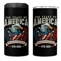 250 Years Of America 4 in 1 Can Cooler Tumbler 250th American Anniversary Independence Bald Eagle - Wonder Print Shop