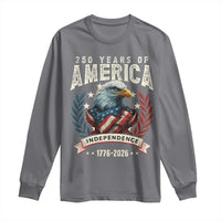 250 Years Of America Long Sleeve Shirt 250th American Anniversary Independence Bald Eagle - Wonder Print Shop