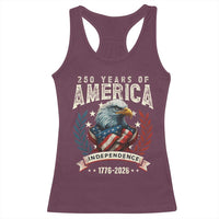 250 Years Of America Racerback Tank Top 250th American Anniversary Independence Bald Eagle - Wonder Print Shop