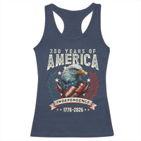 250 Years Of America Racerback Tank Top 250th American Anniversary Independence Bald Eagle - Wonder Print Shop