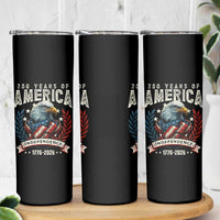 250 Years Of America Skinny Tumbler 250th American Anniversary Independence Bald Eagle - Wonder Print Shop