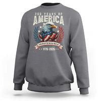 250 Years Of America Sweatshirt 250th American Anniversary Independence Bald Eagle - Wonder Print Shop