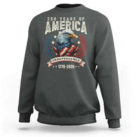 250 Years Of America Sweatshirt 250th American Anniversary Independence Bald Eagle - Wonder Print Shop