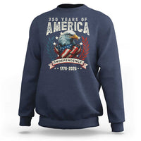 250 Years Of America Sweatshirt 250th American Anniversary Independence Bald Eagle - Wonder Print Shop