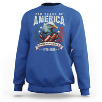 250 Years Of America Sweatshirt 250th American Anniversary Independence Bald Eagle - Wonder Print Shop
