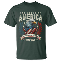 250 Years Of America T Shirt 250th American Anniversary Independence Bald Eagle - Wonder Print Shop