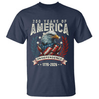 250 Years Of America T Shirt 250th American Anniversary Independence Bald Eagle - Wonder Print Shop