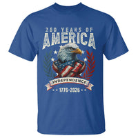 250 Years Of America T Shirt 250th American Anniversary Independence Bald Eagle - Wonder Print Shop