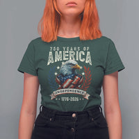 250 Years Of America T Shirt For Women 250th American Anniversary Independence Bald Eagle - Wonder Print Shop