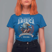 250 Years Of America T Shirt For Women 250th American Anniversary Independence Bald Eagle - Wonder Print Shop