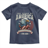 250 Years Of America Toddler T Shirt 250th American Anniversary Independence Bald Eagle - Wonder Print Shop